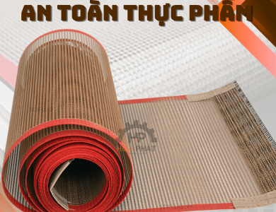 Băng tải lưới PTFE chịu nhiệt | Chống dính, chịu 260°C, độ bền cao