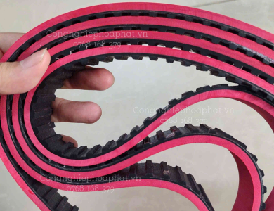 Dây curoa đắp cao su đỏ 5mm, dây đai đắp cao su