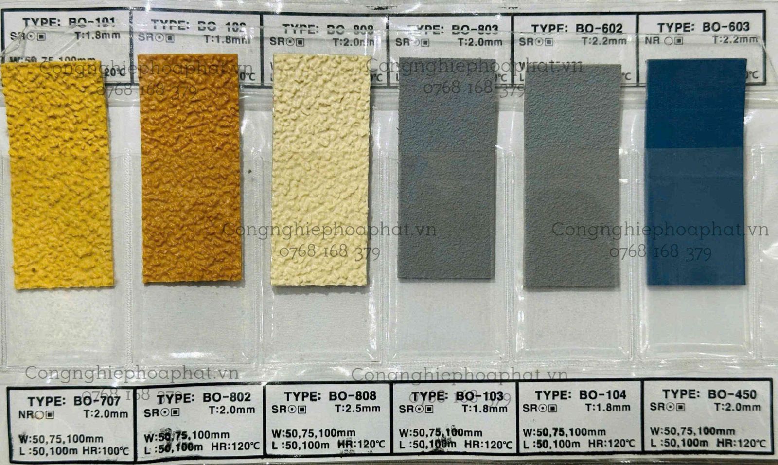 Cao su bọc rulo chính hãng BO707, BO808, BO802, BO103, BO104, BO450