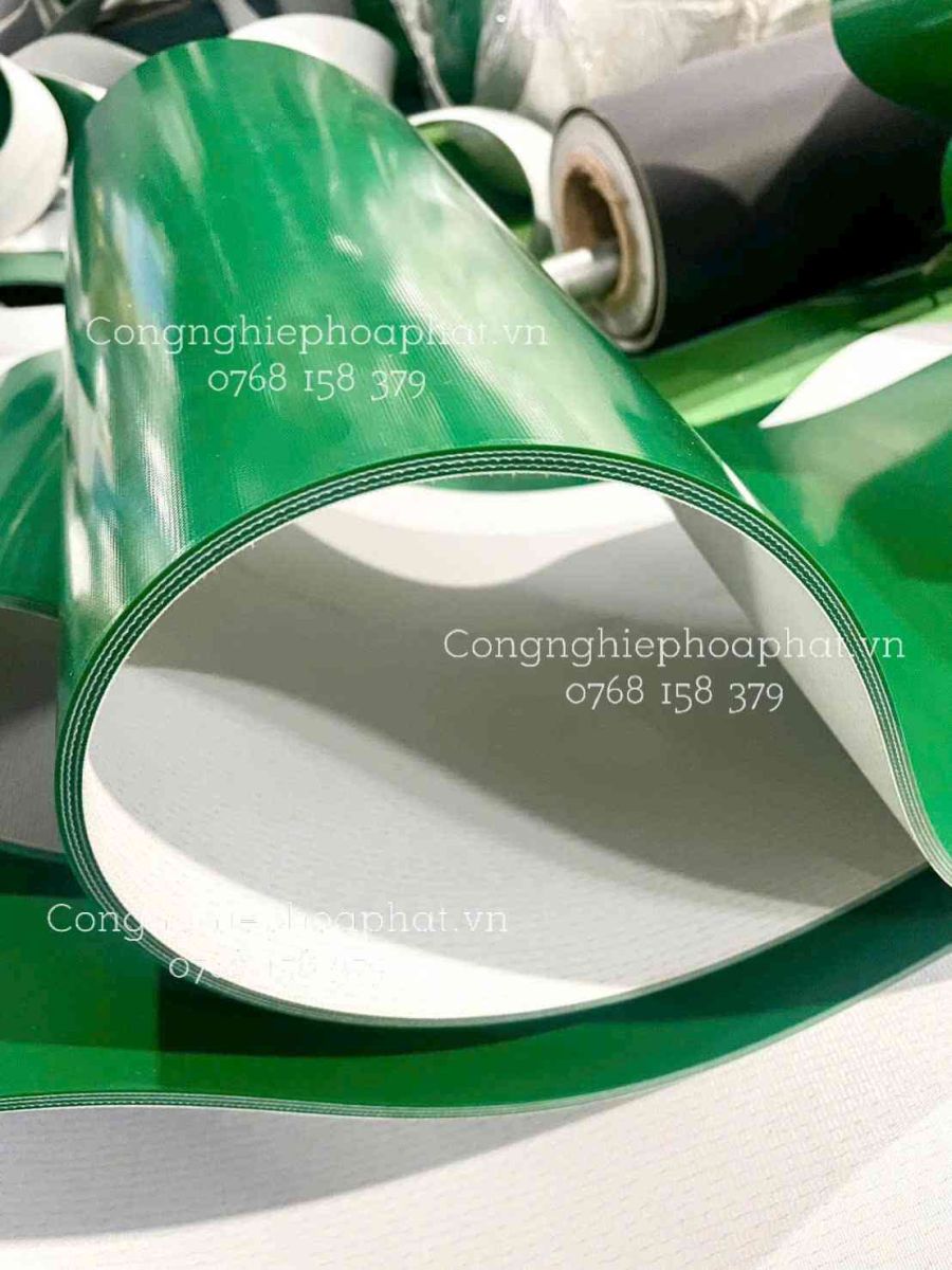 BĂNG TẢI PVC XANH TRƠN