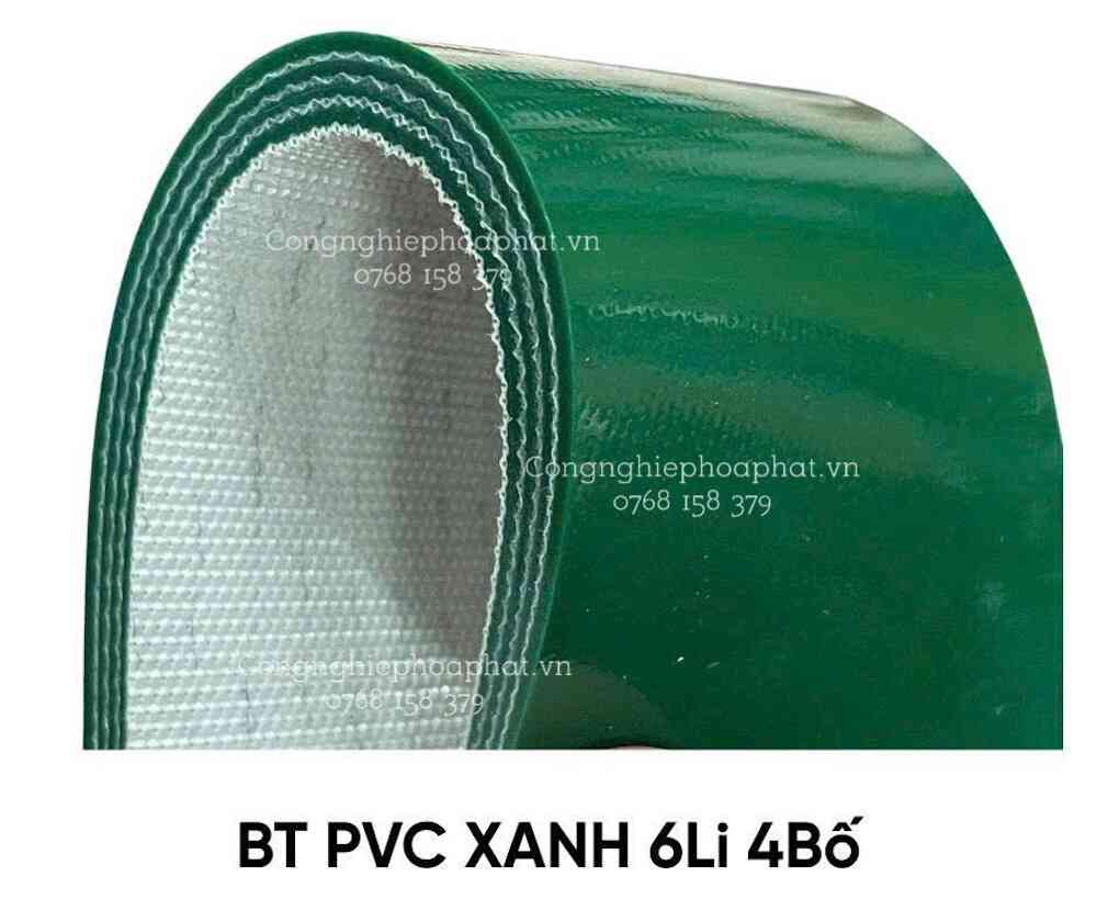 BĂNG TẢI PVC XANH 4 LỚP BỐ