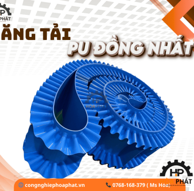 Băng tải PU đồng nhất - Băng tải an toàn thực phẩm cho nhà máy
