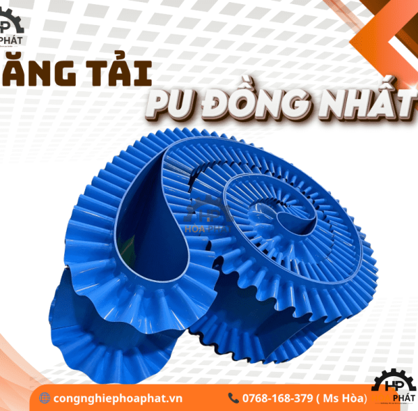 Băng tải PU đồng nhất - Băng tải an toàn thực phẩm cho nhà máy