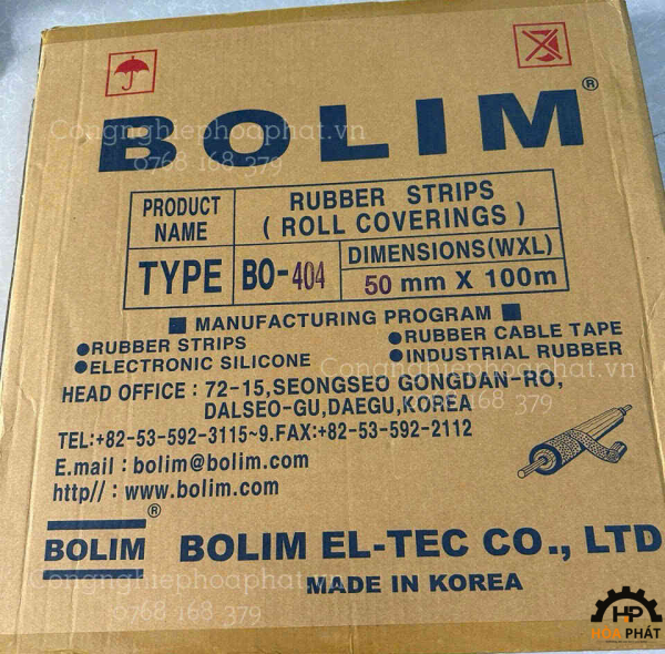 BOLIM BO-404 – Cao su cuốn trục máy dệt bền bỉ, bám tốt