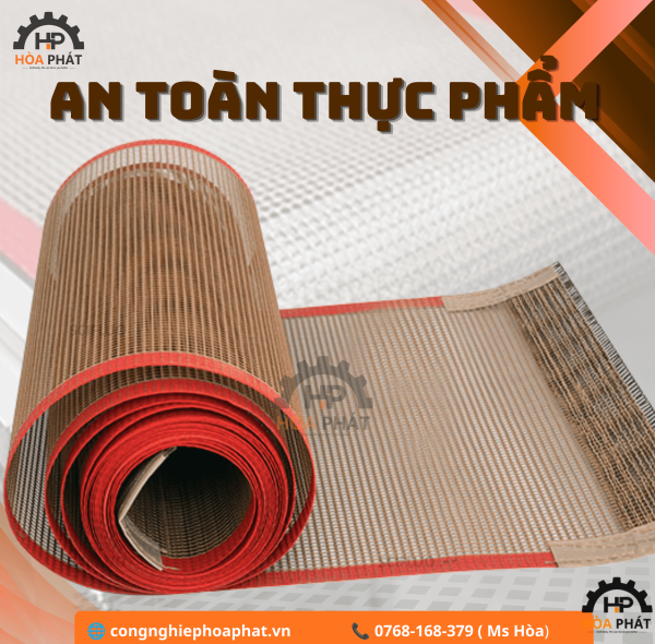 Băng tải lưới PTFE chịu nhiệt | Chống dính, chịu 260°C, độ bền cao