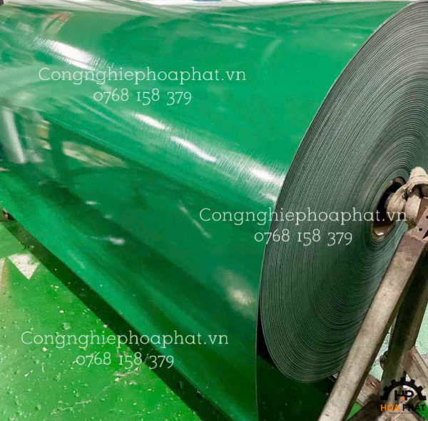 Băng tải PVC xanh trơn - PVC xanh giá rẻ