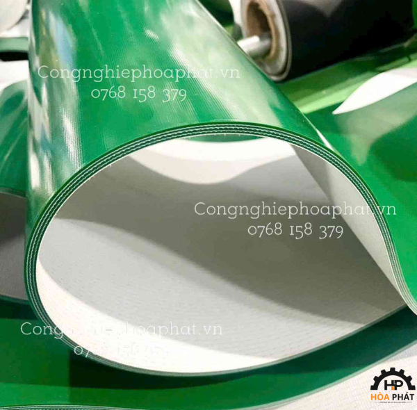 Băng tải PVC xanh trơn - PVC xanh giá rẻ