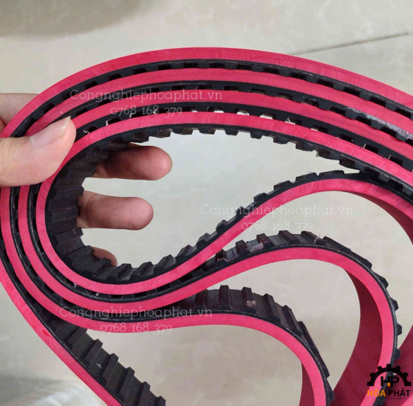 Dây curoa đắp cao su đỏ 5mm, dây đai đắp cao su