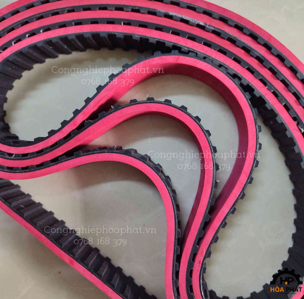 Dây curoa đắp cao su đỏ 5mm, dây đai đắp cao su